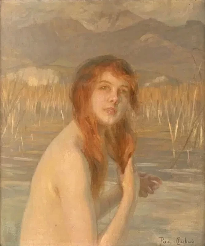 Paul Émile Chabas - Bagnante in un lago di montagna